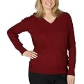 Merona&reg; Plus Midweight V-Neck Cable Sweater- Red