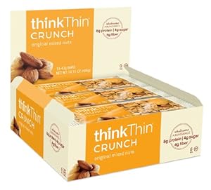 thinkThin Crunch Mixed Nuts, Gluten Free, 1.41-Ounce Bars (Pack of 10)