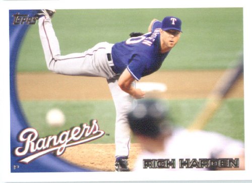 2010 Topps Update Baseball Card #US-81 Rich Harden - Texas Rangers / MLB Trading Card in Screwdown Case