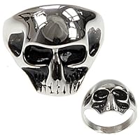 316L CASTING STAINLESS STEEL SKULL RING WIDTH: 22mm