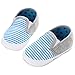 Voberry® Baby Boys Girls Toddlers Striped Sneakers Soft Sole Anti-slip Outdoor Canvas Shoes (12~18 Month, Blue)