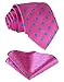 SetSense Men's Polka Dot Jacquard Woven Tie Necktie Set