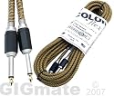 Made in USA PRO Series 20ft Guitar Cable. Tweed Braid