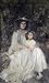 Lady Dickson-Poynder And Her Daughter Jo by Sir James Jebus Shannon. Art Print GICLEE on CANVAS 14 inches width by 18 inches height. Highest Quality