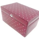 Coffret &agrave; Bijoux "Diamonds" bordeaux strass (M)