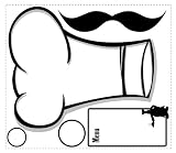 ROOMMATES RMK1727GM Chef's Hat Dry Erase Peel and Stick Giant Wall Decals