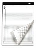 TOPS Docket Gold Project Planning Pad, 8.5 x 11.75 Inch, Grid on Bottom, 40 Sheets, 4-Pack, White (77101)