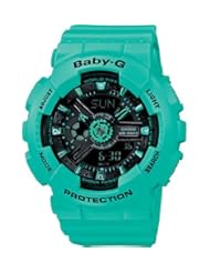 Casio Womens BA-111-3ACR Baby-G Analog-Digital Display Quartz Green Watch