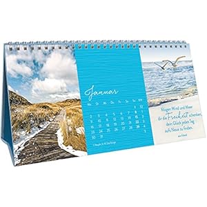 Träume vom Meer 2017: 3-teiliger Tischkalender mit Monatskalendarium