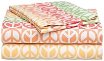 Tommy Hilfiger Sheet Set, Woodstock Peace, Twin