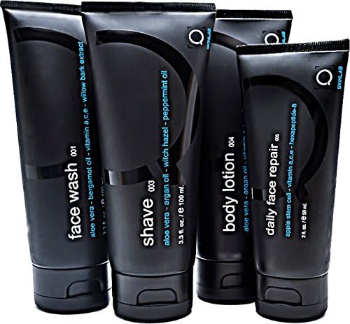 Bio Organic's Q Skinlab - Complete Skincare Essentials Bundle - Paraben Free Men's Skincare