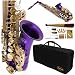 360-PR - PURPLE/Gold Alto Saxophone Lazarro+12 Reeds,Music Pocketbook,Pro Case and Care Kit - 12 COLORS Available ! CLICK on LISTING to SEE All Colors