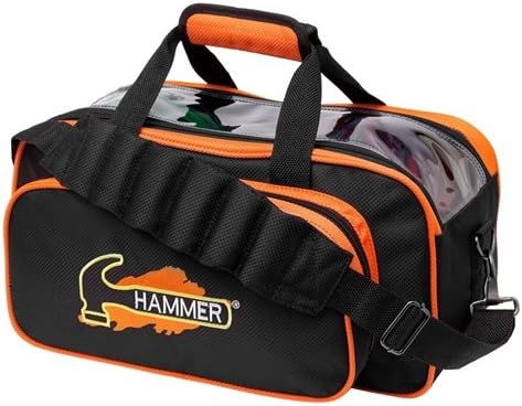 Hammer Double Tote Bowling Bag- Black/Orange
