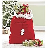 Velvet Santa's Gift Sack with Cord Drawstring