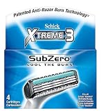 Schick Xtreme 3 Subzero Cartridges (Pack of 4)