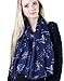 Anika Dali Whimsical Sailboat Lighthouse Nautical Print Scarf, Navy Blue