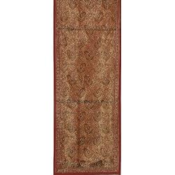 Indian Table Runner in Brocades Silk from Banaras, India 13 x 72 inches (btr029)