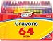 Toys : RAI643 Crayons,Reusable,Plastic Case,w/Sharpener,Nontoxic,64/BX,Ast