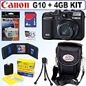 Canon Powershot G10 14.7MP Digital Camera + 4GB Accessory Kit