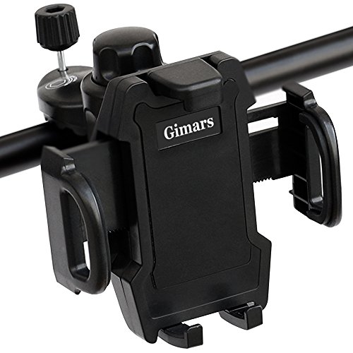 Bike Mount, Gimars Larger Size One-button Release Bicycle Handlebar & Motorcycle Bike Phone Mount Holder Cradle for iPhone 6 6(+) 6S 6S Plus 5S,Samsung Galaxy S5 S6 S7 Note 3/4/5,Nexus,HTC,LG,And More