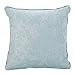 Home Floral Embroidered Decorative Pillow - Aqua (18x18")