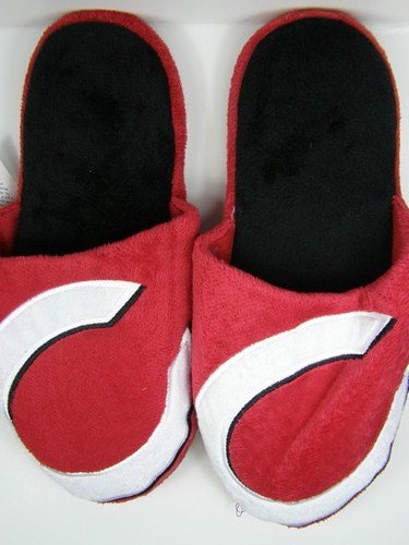 Cincinnati Reds 2011 Big Logo Two Tone Hard Sole Slippers - L
