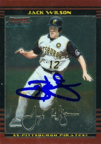 Jack Wilson Autographed/Hand Signed MLB Baseball Card (Pittsburgh Pirates) 2002 Bowman Chrome #61