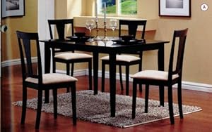 Click Here For Cheap 5-piece Dining Set In Black - Coaster For Sale