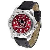 Southern Illinois Salukis NCAA AnoChrome Sport Mens Watch (Leather Band)