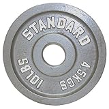 USA Sports Troy Barbell Gray Olympic Weight Plate (10-Pound)