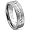 Tungsten Carbide Diamond Ribbed Wedding Band Ring Sz 7.0 SN#649