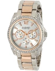August Steiner Womens AS8075TTR Analog Display Japanese Quartz Two Tone Watch