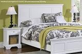 Home Styles Naples Queen Panel Headboard 2 Piece Bedroom Set in White Finish