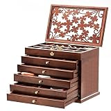 Contever® Holz Schmuckschatullen Coffret Boîte à Bijoux Bracelets Pour Colliers Bracelet - Braun