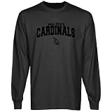 Ball State Cardinals Charcoal Logo Arch Long Sleeve T-shirt