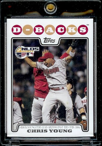 2008 Topps Baseball Cards # 179 Chris Young - Arizona Diamondbacks - MLB Baseball Trading Card in a Protective Screw Down Display Case