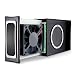 Electronics : 3.5 " USB 2.0 Hairline HDD External Enclosure w/ blue color 80mm Fan; Black color
