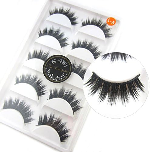 missbeauty L5-JF 5 Pairs Smoking Thick Cross 3D False Eyelashes Party Lashes Fake Eye Lashes Makeup