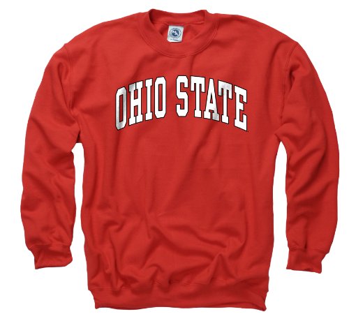Ohio State Buckeyes Adult Classic Arch Crewneck Sweatshirt (Red, Medium)