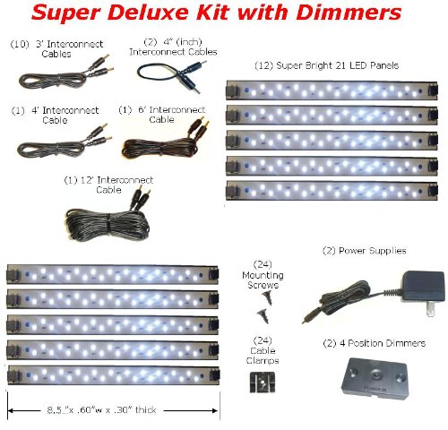Super Deluxe 21 LED COOL White Kit with 4-Position Dimmer, and super cable pack (0 value)