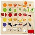 Goula-plateau Bois 32x32cm Couleurs