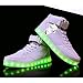 JustCreat Women Men High Top USB Charging LED Shoes Flashing Sneakers