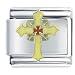 Ornate Cross Religious Italian Charms Bracelet Link