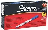 Sharpie Ultra Fine Point Permanent Markers, 12 Blue Markers(37003)