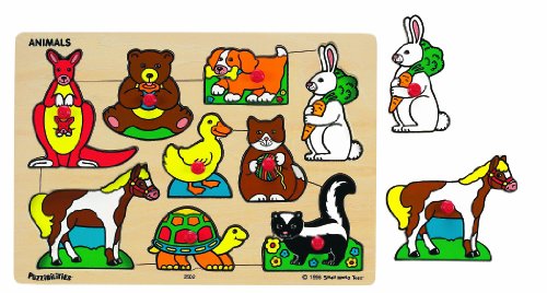 Small World Toys Ryan's Room - Classic Wooden Puzzle - Animals