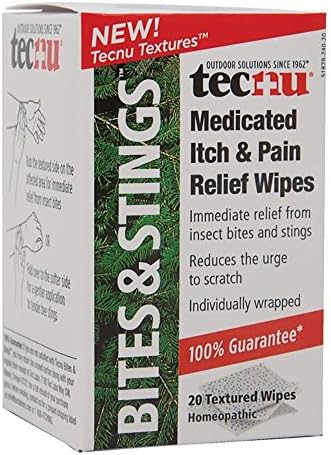 Tecnu Bite and Sting Medicated Wipe Pads 20 Count (8 Pack)