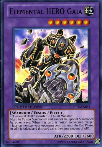 Yugioh PROMO Elemental hero Gaia super rare CT08 On Sale