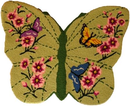 Butterfly Shaped Handmade Accent Rug