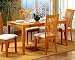 Contemporary Rectangular Maple Finish Wood Dining Table