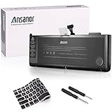Ansanor 7200mAh バッテリー Apple MacBook Pro 15 インチ 対応 A1382 A1286 ( 2011 2012 ) MC721J/A MC723J/A MD318J/A MD322J/A + 日本語 キーボードカバー A1382